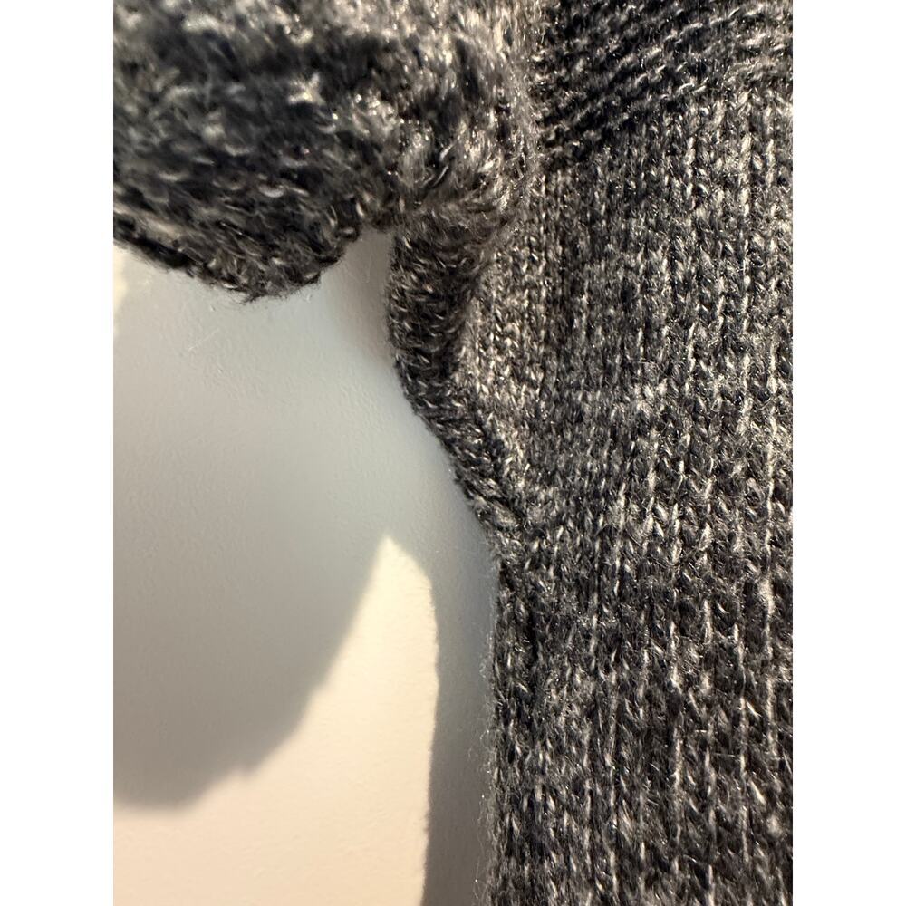 Boutique Sz L Gray Short Sleeve Soft Hi-Low Knit Sweater | EUC - Picture 4 of 6
